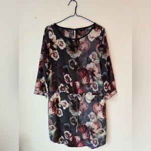 Club Monaco 100% Silk Floral Print Women's Dress